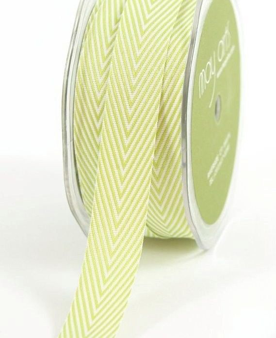 Twill braid chevron "Light Green", width 2 cm, length 1 m