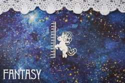 Чипборд Fantasy "Единорог с линейкой 309" размер 4,8*7 см