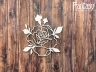 Чипборд Fantasy «Распущенная роза с бутонами 2606» размер 7,6*7,6 см