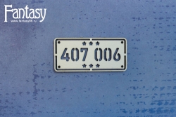 Чипборд Fantasy «Номерной знак 3152» размер 2,4*5,2 см