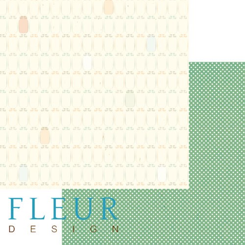 Двусторонний лист бумаги Fleur Design Дыхание осени "Баночки", размер 30,5х30,5 см, 190 гр/м2