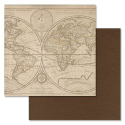 Двусторонний лист бумаги ScrapMania "Идеальный мужчина. Карта", размер 30х30 см, 180 гр/м2
