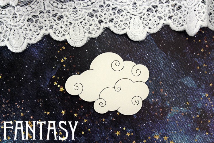 Chipboard Fantasy "Clouds 1425" size 7.3*5.7 cm
