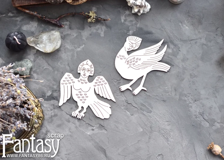 Чипборд Fantasy "Сирин большие 3906"