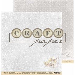 Двусторонний лист бумаги CraftPaper Зимний ангел "Волшебный сон" размер 30,5*30,5см, 190гр
