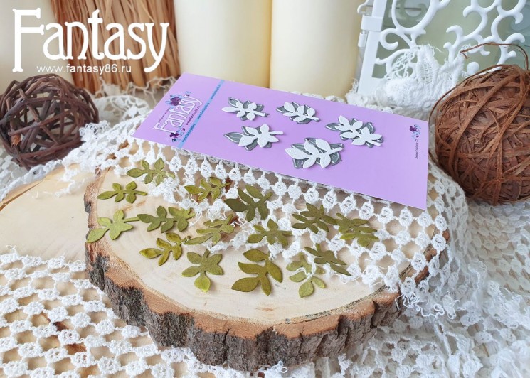 Fantasy cutting knife "Rosehip Leaves 1337"  