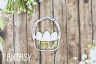 Fantasy Shaker "Medium Easter basket with eggs" size 7.2*6 cm