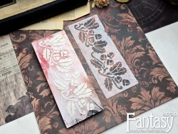 Трафарет FantasyScrap «Дубовый узор», Tfd-036, толщина пластика 0,5 мм, размер 8*20 см