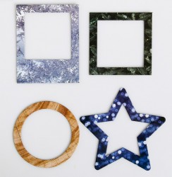 Set of decorative frames with embossed 