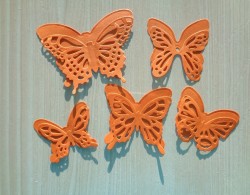 Cutting down butterflies orange design paper mother of pearl 125 gr.