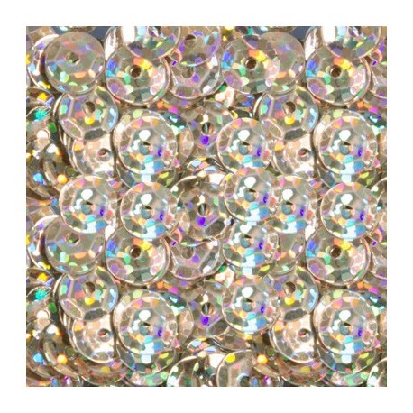 Пайетки "Zlatka" россыпью,светло-золотой с голографией №06, 6мм, 10 гр 