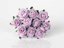 Розы "Светло-сиреневые" размер 1 см, 10 шт