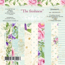 1/3 Набора двусторонней бумаги Summer Studio "The freshness" 5 листов, размер 20х20 см, 190 гр/м2