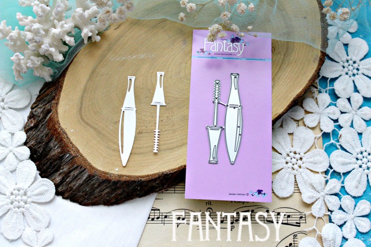 Fantasy "Ink" cutting knife size 7*1.2 cm and 6.3*1 cm