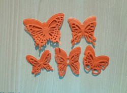 Cutting down butterflies orange paper efalin 125 gr.