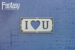 Чипборд Fantasy «I LOVE YOU 3156» размер 2,4*5,2 см