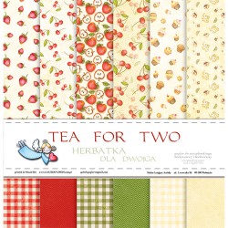 1/2 Набора двусторонней бумаги Galeria papieru "Tea For Two. Чай для двоих" 6 листов, размер 30х30 см, 200 гр/м2