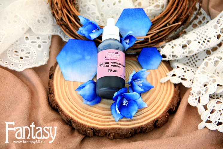 Капельная краска Fantasy для ткани "Джинсовый", 30 мл