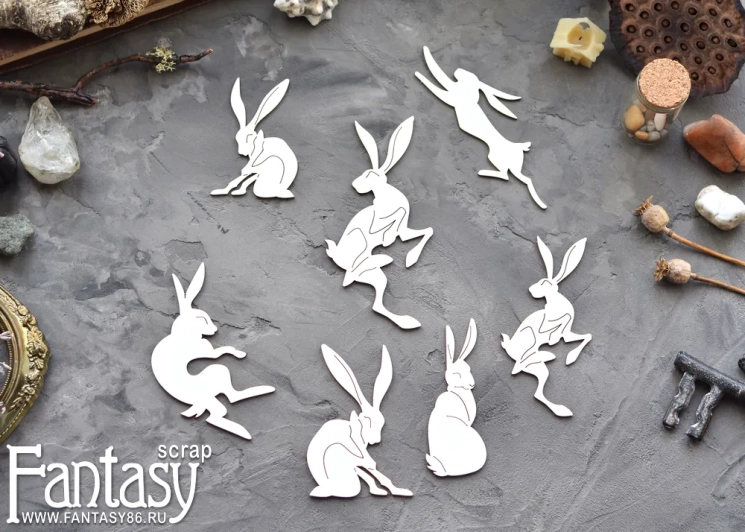 Чипборд Fantasy "Набор зайцы 3908" 