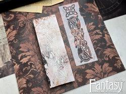 Трафарет FantasyScrap «Кельтская птица», Tfd-039, толщина пластика 0,5 мм, размер 6,5*20 см