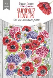 Набор высечек Fabrika Decoru коллекция "Summer flowers" 52 шт