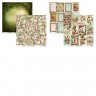 1/4 Set of double-sided Mintay Papers "Woodland", 6 sheets, size 15x15 cm, 240 gr/m2