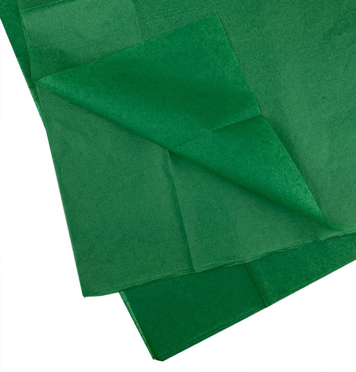 Paper "Tishyu" size 50x66 cm, color dark green, 1 sheet