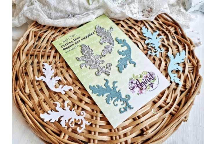 Ножи для вырубки "Морозные узоры" от AgiArt, размер 56*26 mm, 60*32 mm