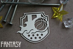 Чипборд Fantasy "Эмблема баскетбола 1054" размер 6,9*6,3 см