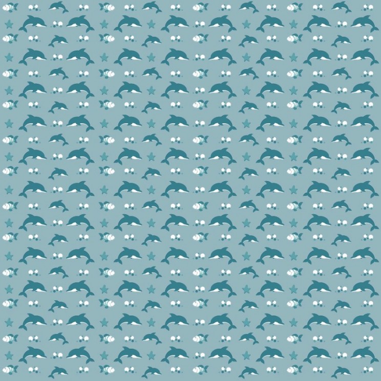 Double-sided sheet of paper Paper corner, Our kids! Boys! "Dolphins", size 30x30 cm, 190 gr/m2