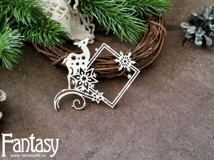 Чипборд Fantasy "Оленёнок 3734", размер 8,3*6,8 см