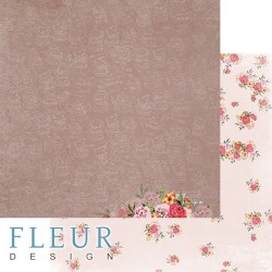 Двусторонний лист бумаги Fleur Design Зефир "Цветочный аромат", размер 30,5х30,5 см, 190 гр/м2