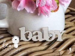 Чипборд LeoMammy надпись "Baby", размер 5,8х1,8 см