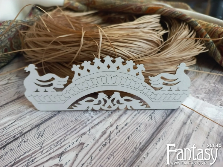 Чипборд FantasyScrap Орнамент «Русский терем», Fch-4018, размер 12*4 см