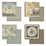 Набор двусторонней бумаги для скрапбукинга Stamperia "Voyages Fantastiques" 30,5x30,5 см, 22 листа, 190 гр\м2