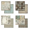 Набор двусторонней бумаги для скрапбукинга Stamperia "Voyages Fantastiques" 30,5x30,5 см, 22 листа, 190 гр\м2