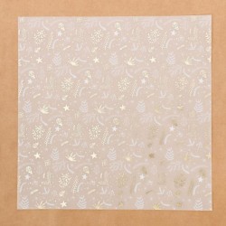 Tracing paper for scrapbooking with foil 