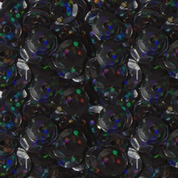 Пайетки "Zlatka" россыпью,черный с голографией №18, 6 мм, 10 гр 