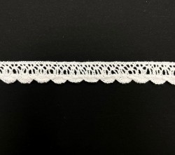 Кружевная лента "Белая", ширина 1 см, отрез 50 см