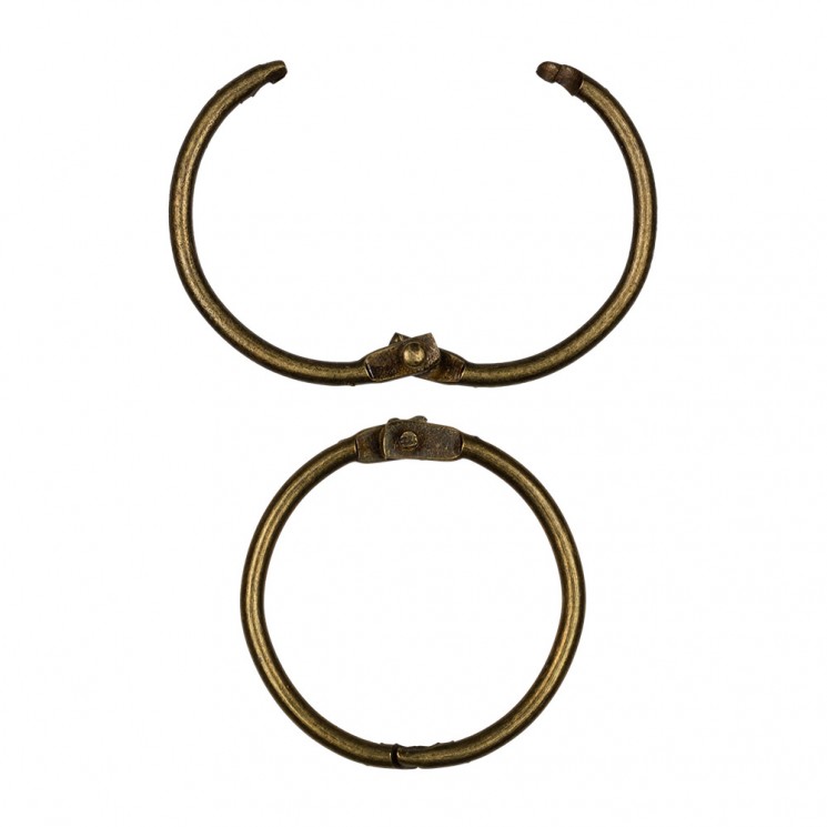 Set of rings for the album "Mr. Painter", 3.5 cm, antique bronze, 2 pieces