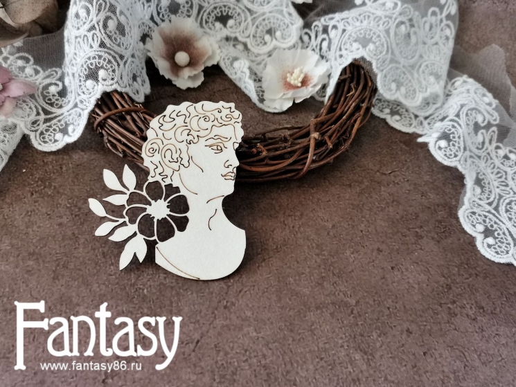 Чипборд Fantasy "Бюст  3487", размер 7,5*6,2 см 