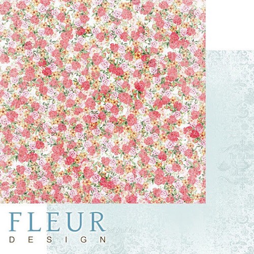 Double-sided sheet of paper Fleur Design Marshmallow "Flower buds", size 30. 5x30. 5 cm, 190 g/m2