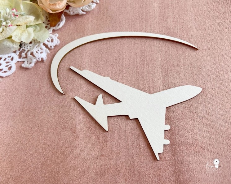 Blank for embossing LeoMammy "Airplane", size 8. 5x5. 8 cm