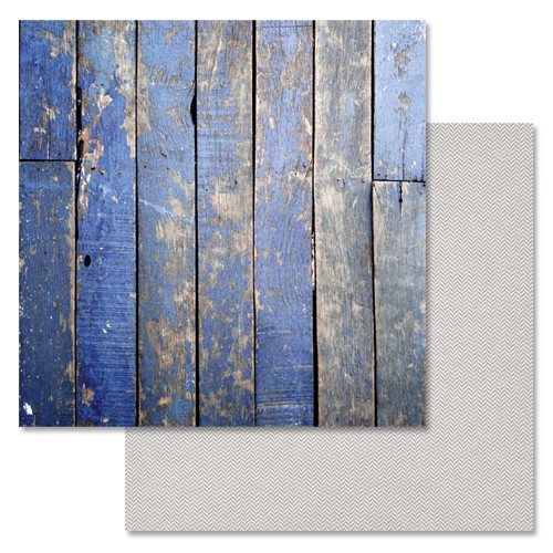 Double-sided sheet of ScrapMania paper "The perfect man. Old door", size 30x30 cm, 180 gr/m2