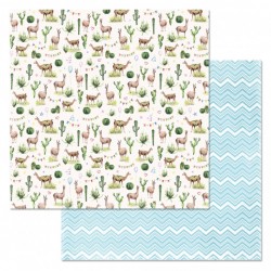 A double-sided sheet of ScrapMania paper 
