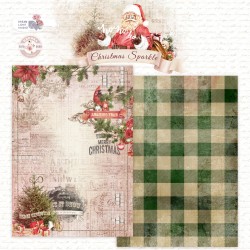 Двусторонний лист для вырезания Dream Light Studio Christmas Sparkle "Лист 4", размер 21х29,7 см, 190 г/м2