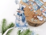 Тканевые высечки на картоне Fantasy "Зима - 10", толщина картона 1 мм, 26 шт в наборе