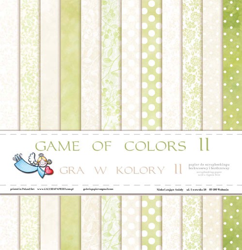 1/2 Set of double-sided paper Galeria papieru "Game of colors 2. Game of colors" 6 sheets, size 30x30 cm, 200 gr/m2