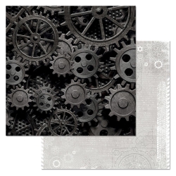 Двусторонний лист "Скорость без границ. Двигатель", размер 30*30 см, 180гр (ScrapMania)