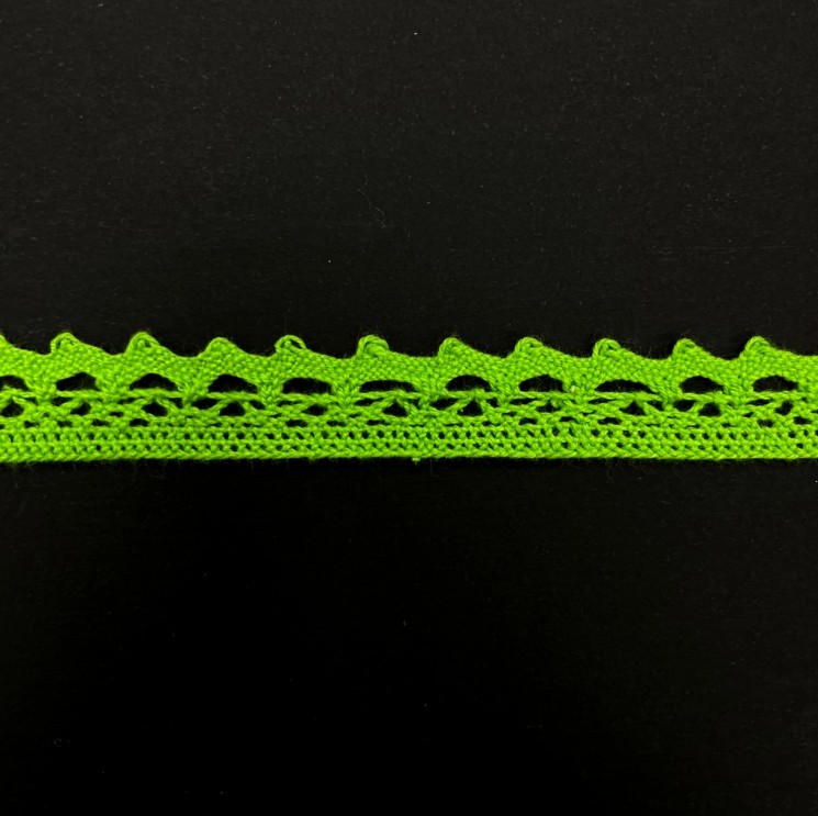 Lace ribbon "Green", width 1.2 cm, cut 50 cm